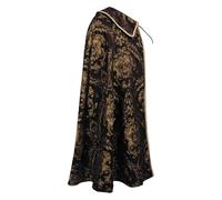 Cape médiévale Déguisement noble demi-dos avec brocart | Cape de l'époque de la Renaissance pour jeu de rôle Cosplay Festival Représentations théâtrales
