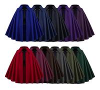 Cape MéDiéVale Sans Capuche Courte - Cape De Chevalier Adulte Medieval Rensissance Vintage Deguisement Adulte Sorciere Vampire DéGuisements Adultes Unisexe Pour Halloween, Carnaval,Cosplay, FêTe 2026