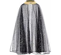 Cape noire avec motifs dorés Costume d'Halloween 3-7 ans