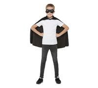 Cape Noire Et Masque Super Héros Costume Fantaisie Enfant Jour Du Livre