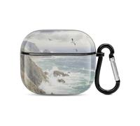 Cape of Good Hope Coque rigide en polycarbonate résistant aux chocs pour casque Bluetooth - Couverture complète compatible avec le chargement sans fil et les Airpods (3e génération) avec boucle de