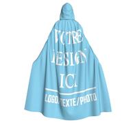 Cape Personnalisée avec Photo Cape Medievale Femme Personnalisable avec Capuche Déguisement de Sorcière Personnalisé Cosplay avec Image Texte Cadeaux Amusants pour Halloween Bal Masqué Fête de Famille