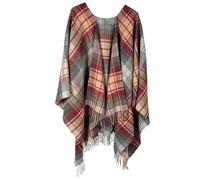 Cape Poncho en laine d'agneau 140 x 180 cm - 100 % laine - Différents tartans disponibles - Scottish Heritage - Couche élégante pour une tenue décontractée et de soirée, Auld Scotland, 140cm x 180cm