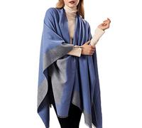 Cape Poncho Femme Écharpe Tricoté Foulard Couverture Chaud Élégant Vintage Grand Taille Châle Longue Automne Hiver Ouverture Cardigan,Style 1,130 * 150 CM