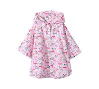 Cape Poncho Pluie Enfant Ultra Léger Licorne Flamingo Imprimé Veste Impermeable Manteau de Pluie avec Capuche