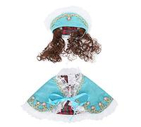 Cape pour Animaux de Compagnie Costume de Chien Mignon Cape de Princesse pour Petits Animaux de Compagnie Mini Belle Cape vêtements Chiens Chats Tenue de Princesse Mignonne (PF17 Bleu M)