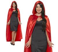Cape Rouge À Capuche Pour Hommes Et Femmes Halloween Diable Vampire Costume
