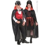 Cape satin noire et rouge enfant ado 110cm 0 G