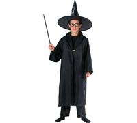 Cape Sorcier Magique Noire Enfant - Taille: 6-8 Ans (116 Cm) Noir