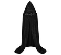 Cape Sorcier Velours à Capuche Adulte Magicien Mage Médiéval Renaissance | Étoffe douce brillante offre texture riche tombé noblesse, pour incarner avec prestance enchanteur ou ensorceleuse légendaire
