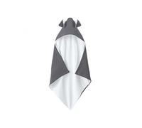 Cape, sortie de bain intérieur 100 % coton - 75 x 75 cm - Lapin - Gris -