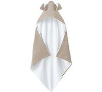 Cape, sortie de bain pour bébé intérieur 100 % coton - 75 x 75 cm - Lapin - Beige - Monsieur Bébé beige G