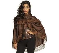 Boland 54555 Cape Steampunk - Longueur : Environ 85 cm - Marron - Cape, jeté de lit, Timepunk, Unisexe, Costume, Carnaval, fête à thème