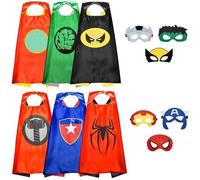 Cape super heros adulte, Deguisement Super Hero Cadeaux Garcon 5-10 Ans Jouet Garcon Costume Spiderman Enfant Anniversaire Cadea