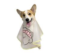 Cape transparente givrée pliable réglable élastique pour animal domestique | Cape de coupe de cheveux imperméable pliable et portable avec cordon élastique réglable pour chien, chat, chiot, chaton