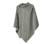 Cape tricotée pour l'automne et l'hiver associée à une couverture haut de gamme, veste d'automne à la mode, caraco pour femmes, châle chaud pour femmes âgées, gris, A