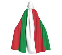 Cape unisexe à capuche avec drapeau de l'Italie pour Halloween, cosplay, Halloween, Noël, déguisement pour adultes