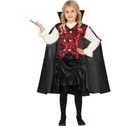 Cape Vampire Blouse Halloween Accessoires Classique Sombre Gilet Féerique Nuit Sorcière Célébration de la Fête, Taille : 98/104 Couleur : Noir