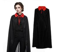 Cape Vampire,Vampire Cape Col Montant Reversible,Capede Costume d'Halloween,Longue CapeSatin Rouge,Costume VampireAdultes,Déguisement Adulte Unisexe pour Carnaval Halloween,140cm