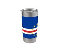 Cape Verde Flag Colors Gift for Cabo Verdeans Gobelet isotherme en acier inoxydable double paroi