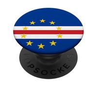 Cape Verde Flag Colors Gift for Cabo Verdeans PopSockets PopGrip Adhésif