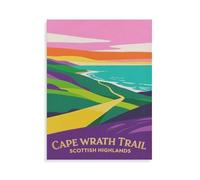 Cape Wrath Trail Highlands écossais，1000 Pièces, Jouet De Puzzle en Bois d'art Abstrait, Jeu De Famille Difficulté Défi Puzzle（75x50cm）-HN27