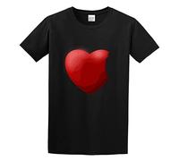 capeclain A Bite of Love Unisex 100% Cotton Short-Sleeve T-Shirts Black XXXL