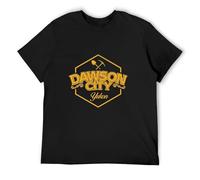 capeclain Dawson City Yukon Vintage Unisex 100% Cotton Short-Sleeve T-Shirts Black XXL