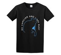 capeclain My Familiar and I are Busy Unisex 100% Cotton Short-Sleeve T-Shirts Black M
