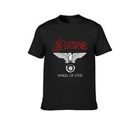 capeclain Saxon Wheels of Steel Unisex 100% Cotton Short-Sleeve T-Shirts Black S