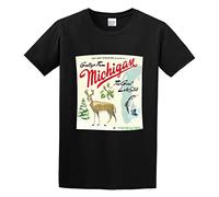 capeclain Sufjan Stevens Michigan Unisex 100% Cotton Short-Sleeve T-Shirts Black M