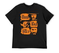 capeclain The Good The Bad & The Ugly Hoody Spaghetti Western Movie UK Post Unisex 100% Cotton Short-Sleeve T-Shirts Black XL