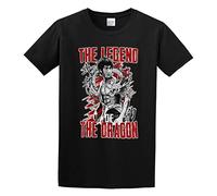 capeclain The Legend of The Dragon Unisex 100% Cotton Short-Sleeve T-Shirts Black XL