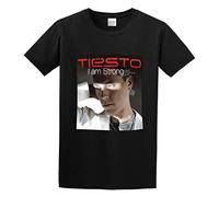 capeclain Tiesto I Am Strong Unisex 100% Cotton Short-Sleeve T-Shirts Black M