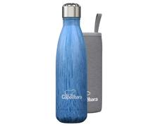 Capeebara - Gourde Inox Isotherme - Bouteille Isotherme Colorée - Avec Housse (GOUTTES, 500 ml)