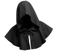 Capelet de costume avec capuche à l'épaule drapée cravate | Fermeture avant pour Halloween Photos Groupe Dress Up
