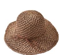 Capeline Eté Respirant Chapeau de Soleil Paille Plage Seau Bassin Pêche Camping UPF 50+ Anti-UV Casquette Visière Large Bord Réglable Sun Cap Voyage Vacances Pliable Confortable pour Femmes Dames