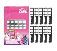 Capelli Gesso Pettine per Ragazze e Bambini,10 Pezzi Gessetti per Capelli Temporanei Gesso Regalo di Compleanno per Bambini Età 5 6 7 8 9 10 Lavabile Tintura per Party,Natale e Cosplay(Blanc)