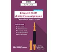 CAPES Anglais 2025 - Épreuve écrite disciplinaire appliquée