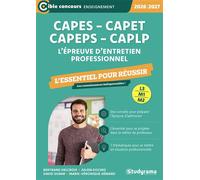 CAPES, CAPET, CAPEPS, CAPLP - L’épreuve d’entretien professionnel L'essentiel à connaître - Sessions 2026-2027 (L3/M1/M2) - Julien Dochez - Studyrama Eds - broché - Scolaire / Universitaire
