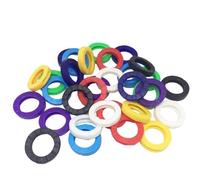 Capes clés 40pcs Couvre-clés en plastique élastique Identificateurs de couleurs aléatoires de 1 pouce marqueurs ronds pour la maison, le bureau, le détaillant, l'entrepôt