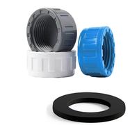 Capes d'extrémité de tuyaux en plastique avec laveuse Femelle Femed Blanking Pièces pour la cuisine/salle de bain/les tuyaux de déchets à linge, joint de vidange à l'épreuve des fuites bleu 25mm