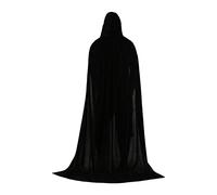Capes d'Halloween et de cosplay avec capuche pour homme et femme, 110 cm, noir