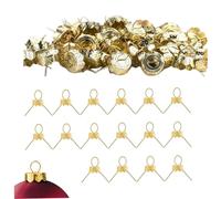 Capes d'ornement 100pcs Secure Metal Christmas Ornement Crochets Remplacement des cintres pour l'arbre de Noël, la Porcelaine, la céramique ou la décoration en Verre, 20 mm, doré