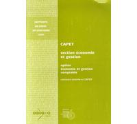 Capet Section Economie Et Gestion Option Economie Et Gestion Comptable - Concours Externe Et Cafep