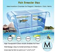 capetsma Boîte d’élevage d’Aquarium à Suspendre avec incubateur d’éclosion, Convient pour l’accclimatation et la Division des Poissons en Gestation, blessés, agressifs ou Petits, pour crevettes
