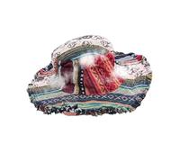 Capeur De Mode - Chapeau De Soleil Large Réglable Confortable, Couvercle De Tête D'été Léger | Tissu Respirant Avec Un Motif Élégant, Accessoire Extérieur Idéal Pour Le Festival
