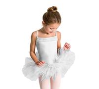 Capezio 11307c Robe Tutu sans Manches à Volants pour Femme M Blanc