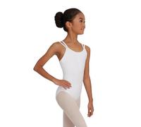 Capezio 126 Justaucorps Classique à Double Sangle pour Femme Taille Unique Blanc
