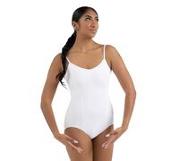 Capezio 126 Justaucorps Classique Double Bretelle pour Femme, Blanc, Taille L